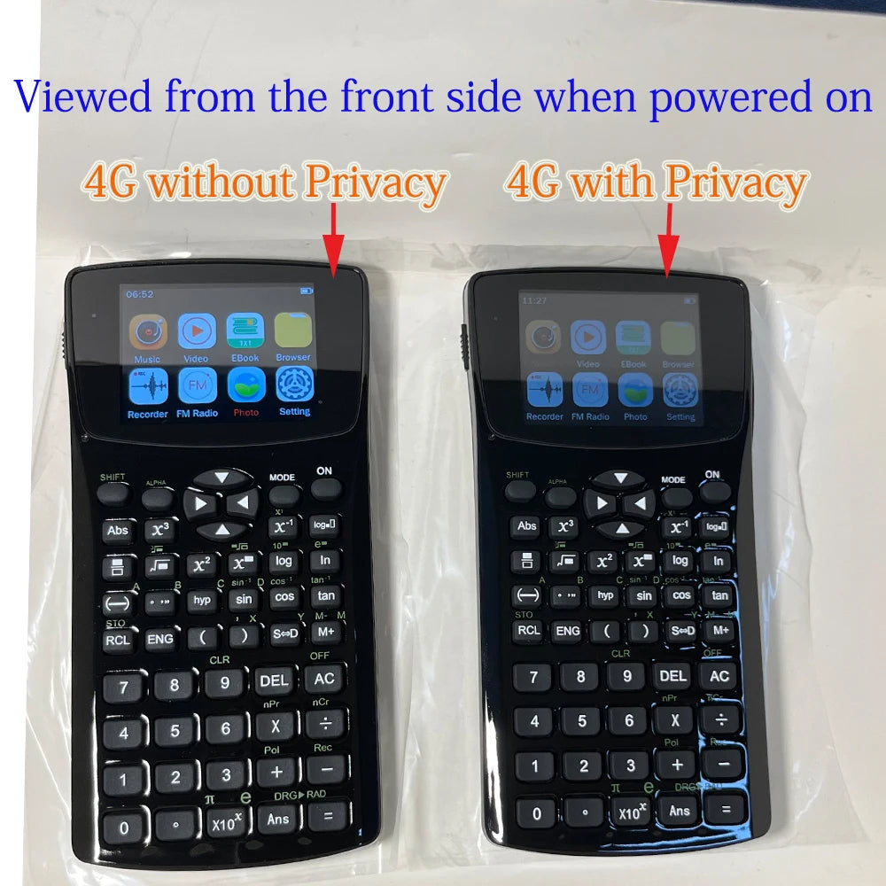 Advanced Calculator with cheating options Fashion student magic mp4 player calculator with emergency button quick response text video Screen Privacy Film ( PF)