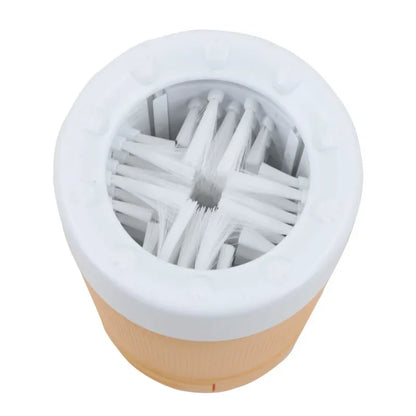 Semi Automatic Pet Paw Cleaner Cup with Soft Silicone Brush for Dogs Cats， Portable Foot Washer for Muddy Paws Quick Cleaning