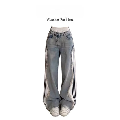 Parkyeon Women's Sleeveless Vest Top Summer Casual Wear with Jeans Set Waist-Cinching Design Comfortable Loose Fit Fashionable
