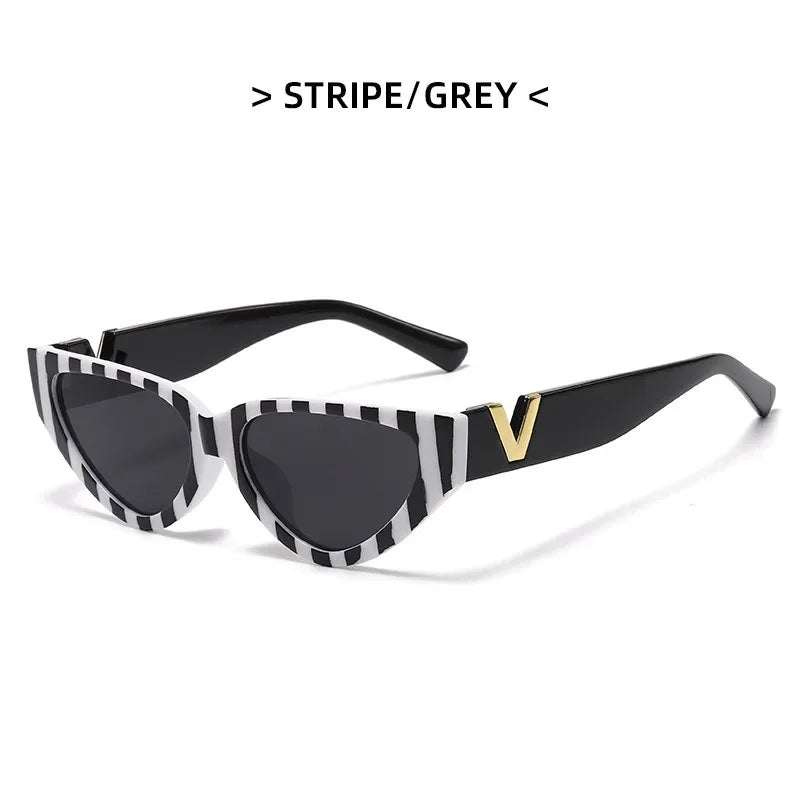 INS Cat Eye Sunglasses Women 2026 Fashion Triangle Vintage Sun Glasses Female Brand Designer Retro Glasses Shades Oculos De Sol