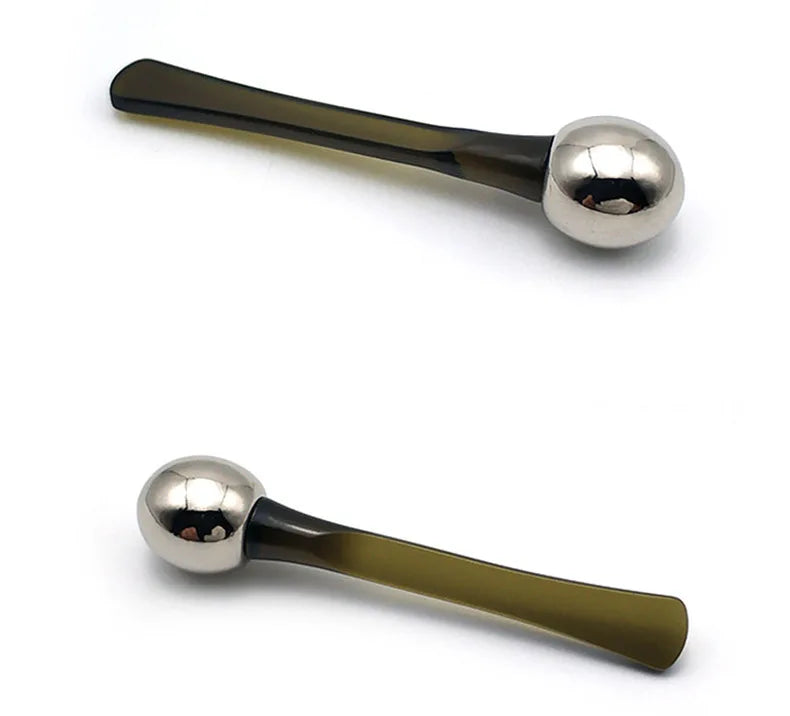 Eye Massage Roller Eye Cream Stick Applicator Cosmetic Spatula Anti Wrinkle Dark Circles Facial Spoon Gold Alloy Face Massager