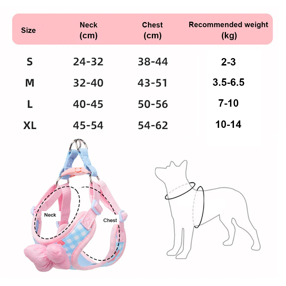New Dog Harness  Air Cushion Breathable Soft Mesh Cat Vest Adjustable No-Pull Pet Harness for  Small Medium Large Dogs Puppies