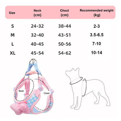 New Dog Harness  Air Cushion Breathable Soft Mesh Cat Vest Adjustable No-Pull Pet Harness for  Small Medium Large Dogs Puppies