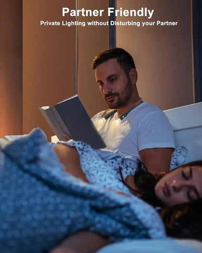 LED Neck Light 3 Modes Hug Reading Lamp Portable Rechargeable Book Lamp Novelty Flashlight Book Lamp Night Light Neck Light