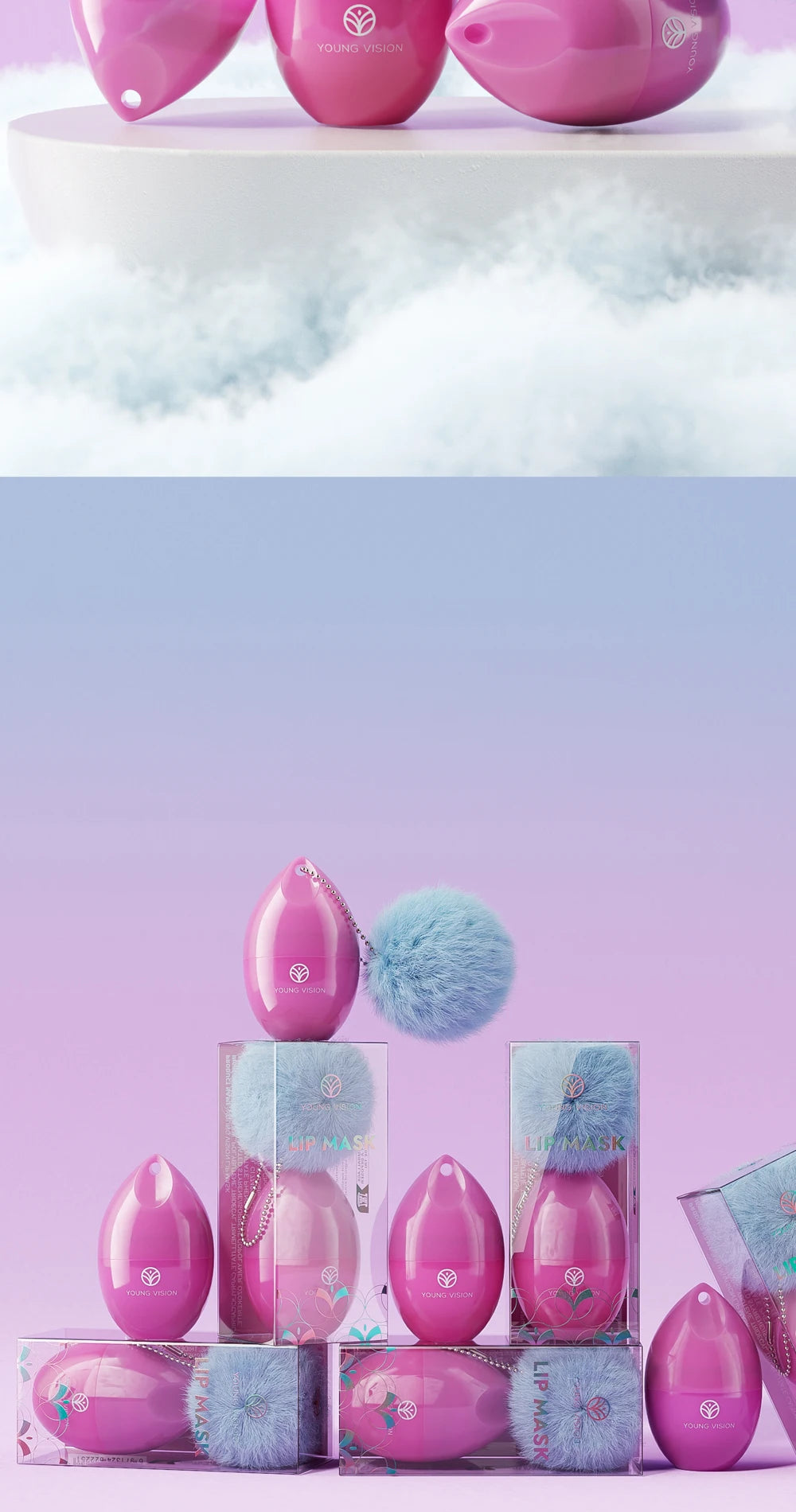 5-Color Lip Mask - Cherry & Strawberry Scented Jelly, Moisturizing Lip Care, Repair & Fade Lip Lines, For Lipitis Relief