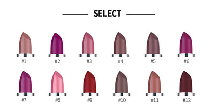HANDAIYAN 12-color matte velvet lipstick long-lasting waterproof non-stick cup does not fall color lipstick lipstick