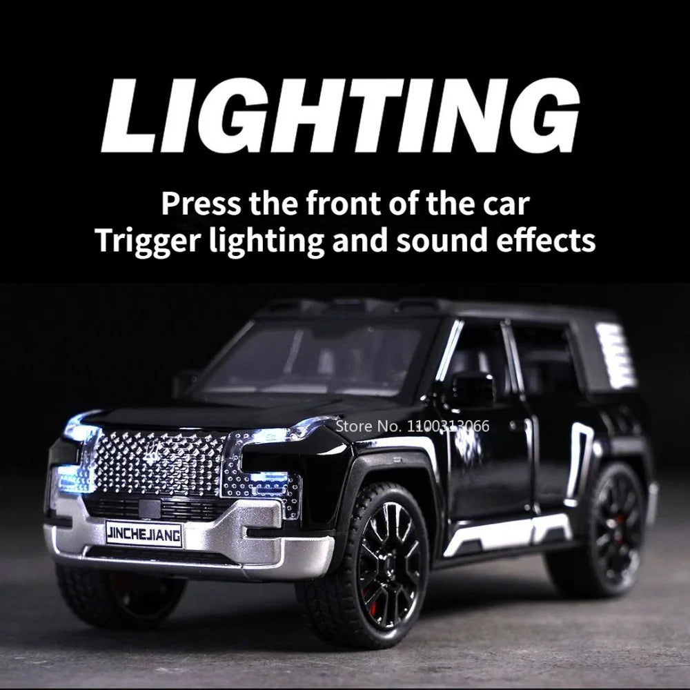 1/32 Alloy Model Cars BYD Look Up Off-road Vehicles Diecasts Model Toy 6 Doors Can Be Opened with Light Sound SUV for Gifts