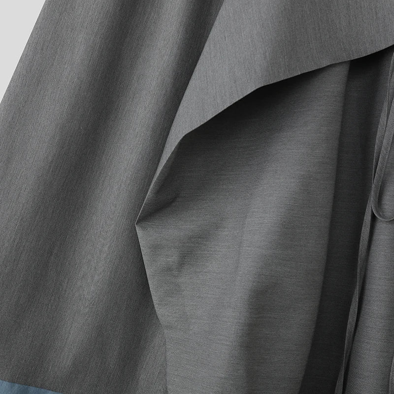 INCERUN Men Irregular Pants Patchwork Joggers Elastic Waist Wide Leg Trousers Men Streetwear Baggy 2026 Casual Male Long Pants