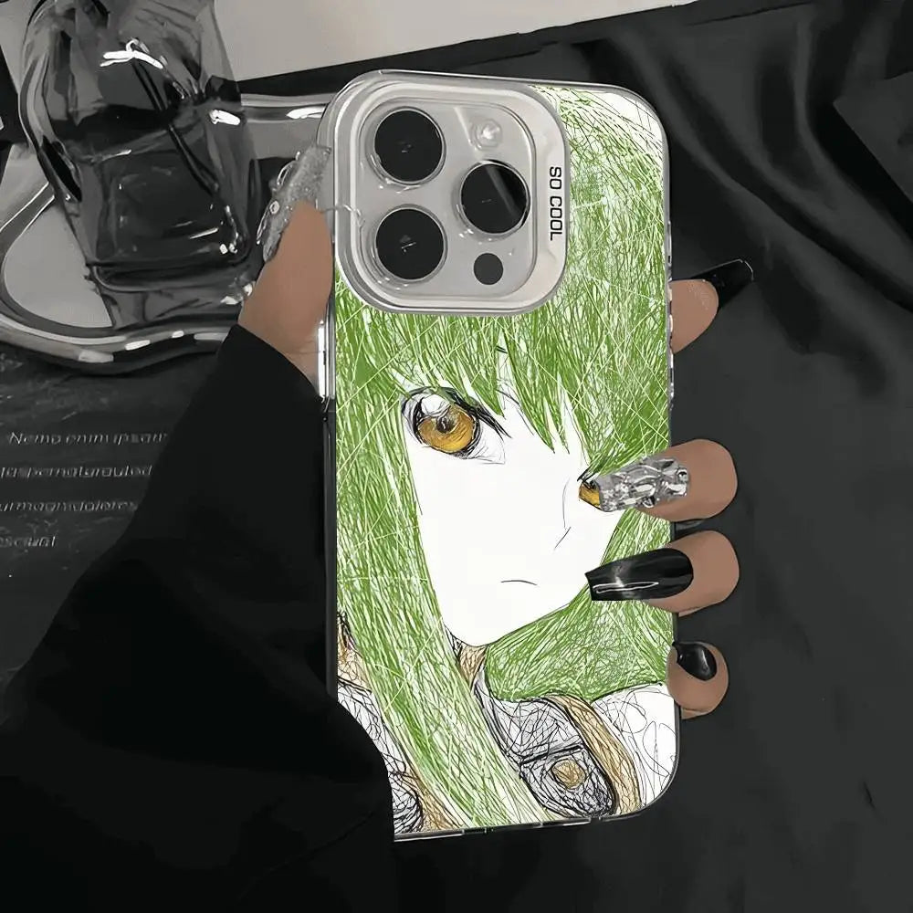 luxury comic Code Geass Phone Case For iPhone 17 16 15 14 13 12 11 Pro MAX Matte Shockproof Back Anti Fall Matte Cover