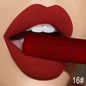 QIBEST Matte Liquid Lipstick Waterproof Lasting Velvet Lip Gloss Tint Tube Nude Pigment Red Black Purple Orange Lipsticks Makeup
