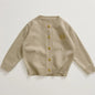 Fashion Baby Girl Boy Embroidery Cardigan Infant Toddler Child Sweater Long Sleeve Kid Knitwear Coat Casual Baby Clothes 18M-10Y