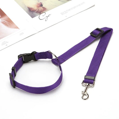 Car Dog Safety Belt Pet Leash Adjustable Durable Nylon Strap For Small Medium Dogs Anti Shock Vehicle Travel Seat Belt Lead