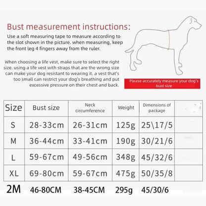 Reflective Dog Life Jacket Adjustable Breathable Pet Safety Vest Enhanced Buoyancy Oxford Cloth Swimming Clothes Beach
