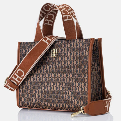 CH Fashion Monogram Print High Quality Metal Logo Casual Light Luxury Brand Designer New Women's Handbag