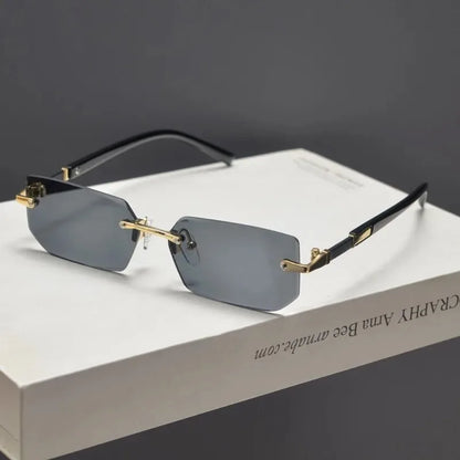 Fashion Punk Square Sunglasses Women Luxury Brand Small Frame Sun Glasses Female Rectangle Metal Mirror Oculos De Sol