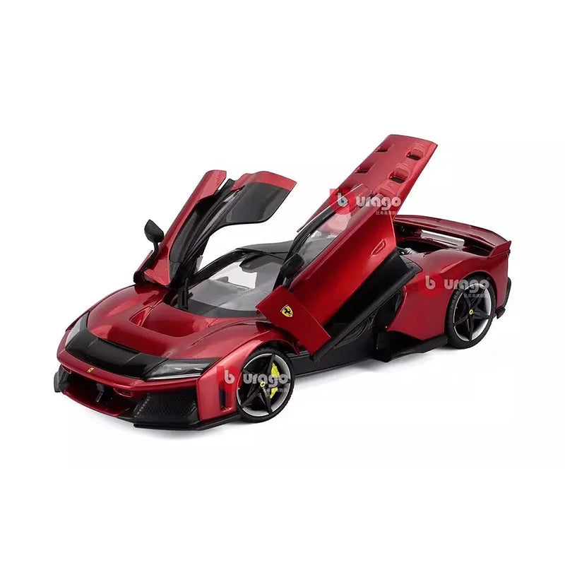 Bburago 1:18 Ferrari F80 Hardcover Full Open Model  Simulation Alloy Miniature Die-Casting Model Custom Gifts