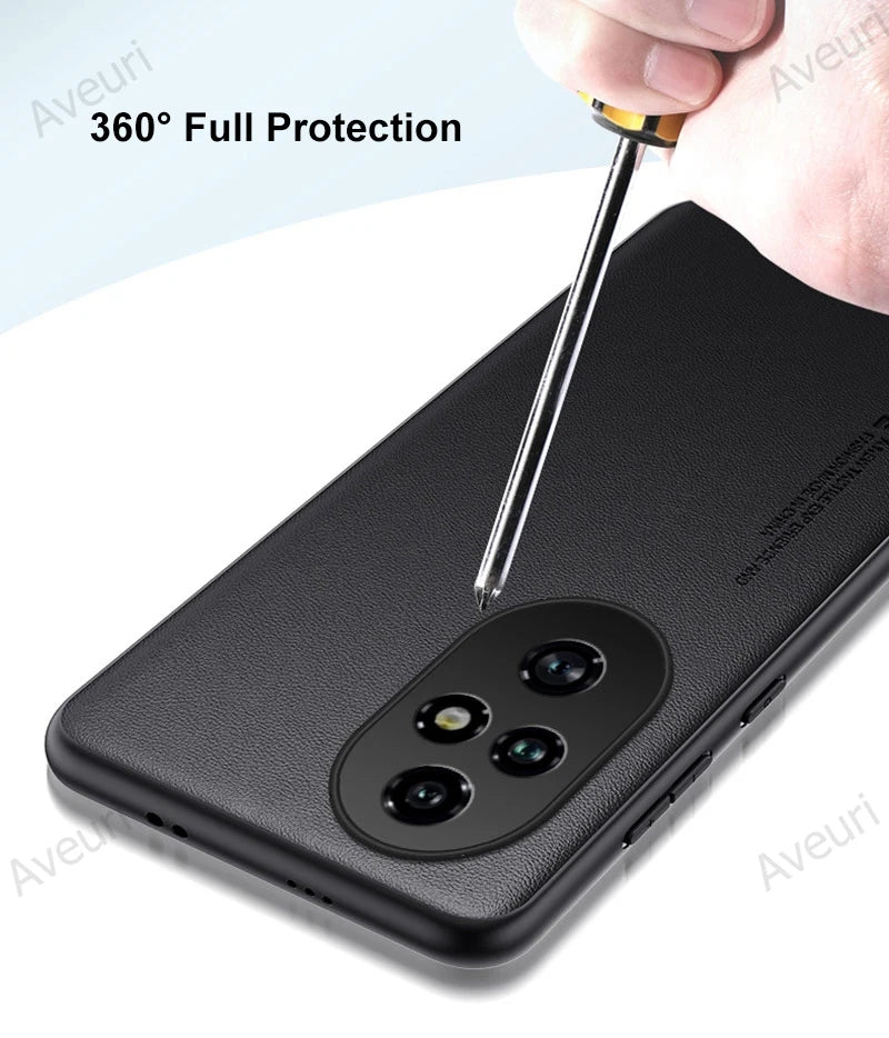 Luxury PU Leather Case For Honor 200 Pro Back Cover Matte Silicone Full Protection Phone Case For Honor 200 Lite 5G Honor200 Pro