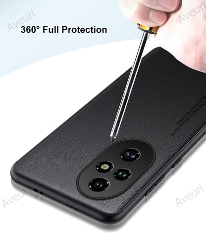 Luxury PU Leather Case For Honor 200 Pro Back Cover Matte Silicone Full Protection Phone Case For Honor 200 Lite 5G Honor200 Pro
