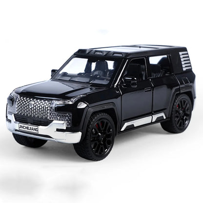 1/32 Alloy Model Cars BYD Look Up Off-road Vehicles Diecasts Model Toy 6 Doors Can Be Opened with Light Sound SUV for Gifts