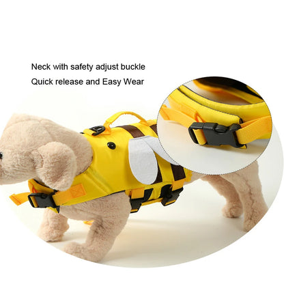 Dog Life Jacket for Swimming Boating Pet Safety Floatation Vest Life Preserver with Rescue Handle For Cats Small Medium Dogs