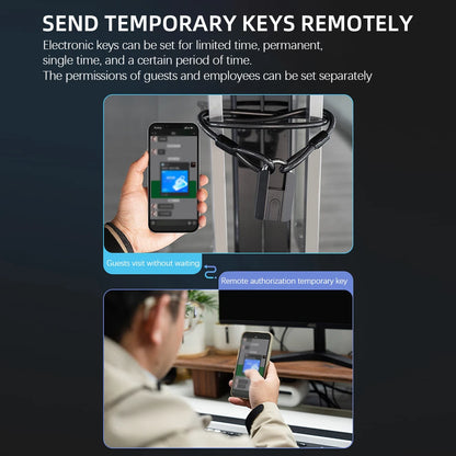 Fingerprint Lock with Key Backup USB Rechargeable Key BT TTLock APP Fingerprint Unlock Keyless Waterproof Fingerprint Padlock