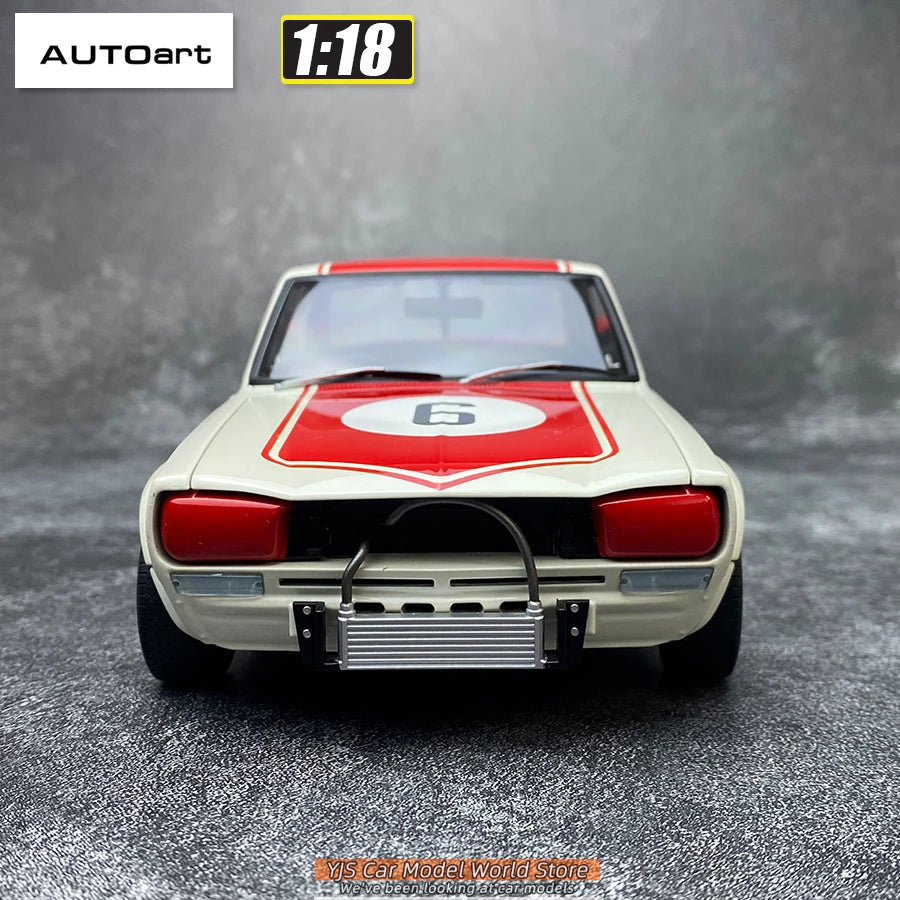 AUTOART Diecast car model 1/18 Nissan skyline GT-R 6#（RACING) 1971 Static display car models