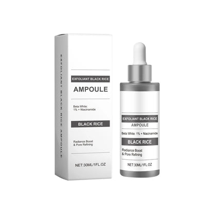 Black Rice Exfoliating Ampoule Serum Gentle Face Body Scrub for Dead Skin Removal Daily Moisturizing Peeling for All Skin Types