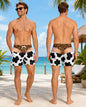 funny men's swimsuit American Flag Swim Trunks Leopard Thong Illusion USA Stars Stripes Novelty Board Shorts Quick Dry Beach