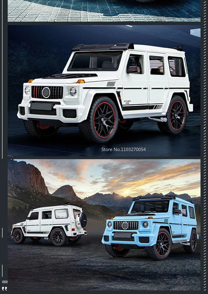G800 Model Car 1:18 Alloy Diecast Metal Off-Road Vehicles Collection With Sound & Light Toy Cars Gift Series