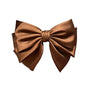 Female Satin Bow Hairpin Ponytail Clip Two-layer Bowknot Ribbon Spring Clip Temperament Accessories Korean Fashion Elegant