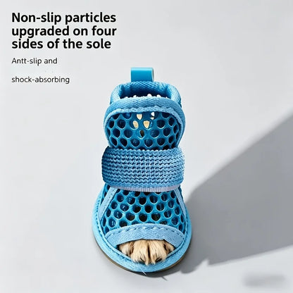 Summer Dog Shoes Non-slip Waterproof Pet Sandals Soft Soles Won't Fall Off Wear-resistant Corgi Small Dog Open-toe Foot Covers
