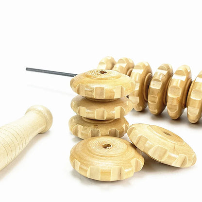Curved Wood Therapy Massage Tool Massage Roller Lymphatic Drainage Massager Handheld for Release Cellulite Relieve Muscle Stress