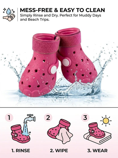 Summer Breathable Dog Sandals Soft Sole Outdoor Clogs All Season Pet Booties Small & Medium Dogs