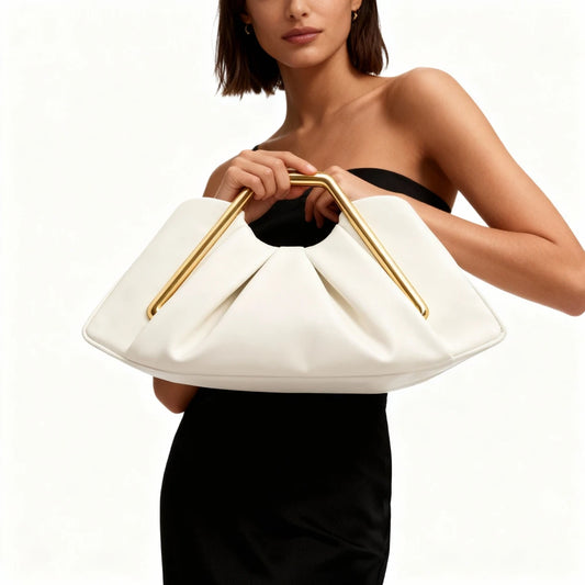  Luxury Soft Cloud Shape Bag Fashionable Leather Retro Handbags Crossbody Bag Designer Clutch Clip Bag Female Clutch Bag