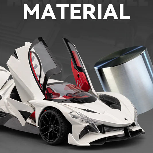 Apollo Project EVO Alloy Sports 1:18 Car Model Diecast Metal Concept Racing Car Vehicle Model Sound and Light Toy Gift