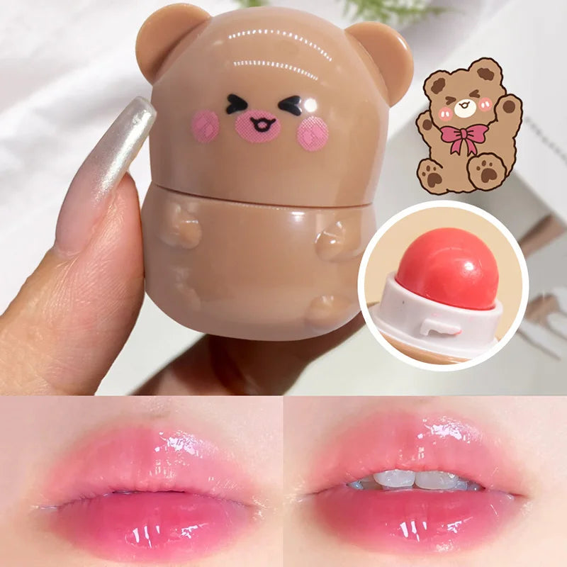 Moisturizing Lip Balm Natural Lips Makeup Color Change Lipstick Nourishing Repair Dry Lips Cute Little Bear Lip Balm Lip Care