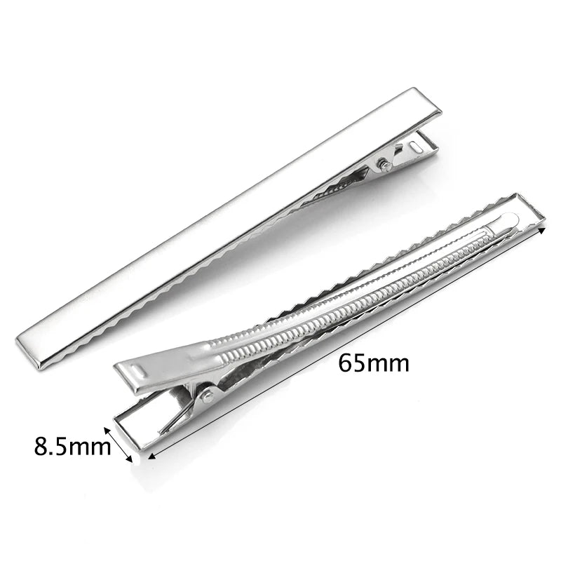 20-50PCS Hair Alligator Clips Metal Single Prong Duck Bill Hair Clips Flat Top with Teeth Curl Clips for Hair Accessories DIY