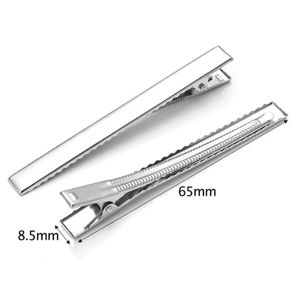 20-50PCS Hair Alligator Clips Metal Single Prong Duck Bill Hair Clips Flat Top with Teeth Curl Clips for Hair Accessories DIY