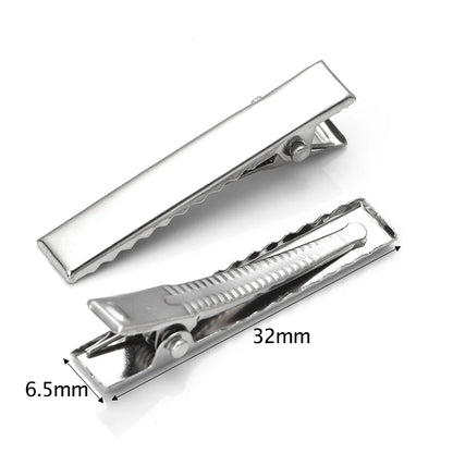 20-50PCS Hair Alligator Clips Metal Single Prong Duck Bill Hair Clips Flat Top with Teeth Curl Clips for Hair Accessories DIY