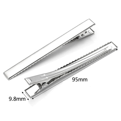 20-50PCS Hair Alligator Clips Metal Single Prong Duck Bill Hair Clips Flat Top with Teeth Curl Clips for Hair Accessories DIY