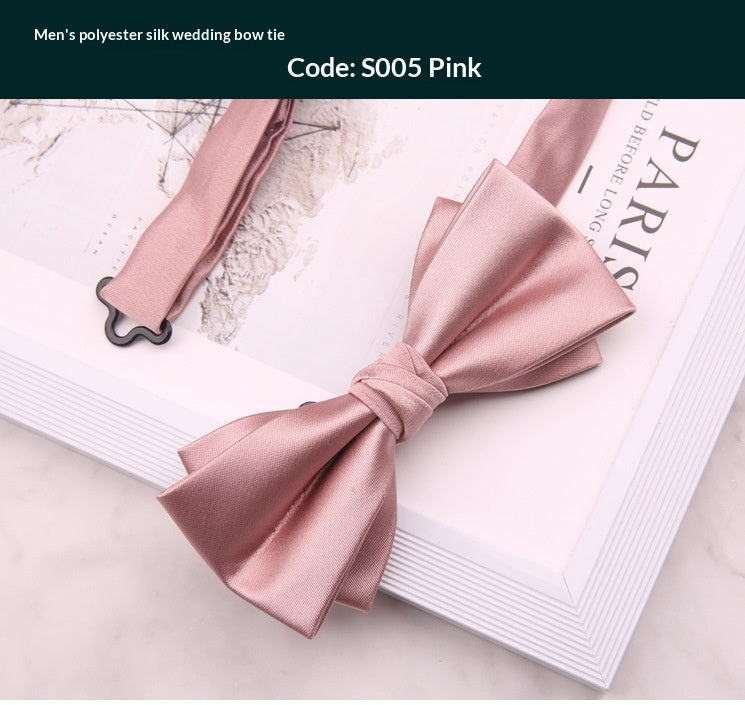 Mens Polyester Wedding Bow Tie