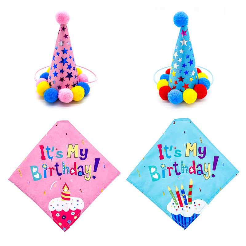 Pet Dog And Cat First Birthday Party Triangle