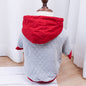 Law Fighting Clothes Pet Winter Double Padded Hoodie Button Cardigan Pug Fat Dog