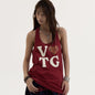 Women's Design Wine Red Printed Sleeveless Vest
