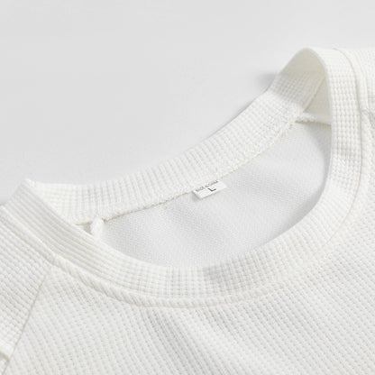 Men's Long-sleeved Shoulder Pleated Sweater