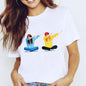 Travel Vacation Girl Fashion Girl Print T-shirt Short Sleeve