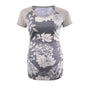 Round Neck Short Sleeve Printed Maternity T-shirt