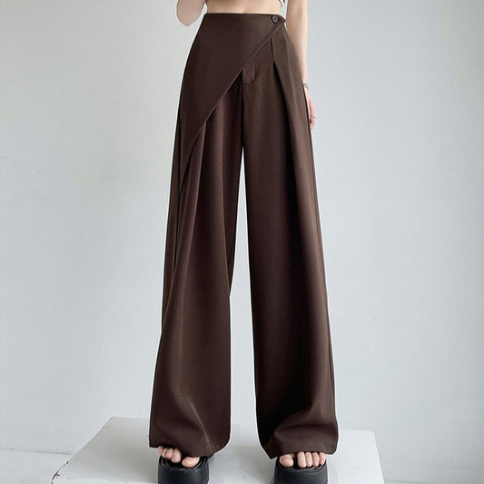 High-grade Two-piece Suit Wide-leg Pants For Women