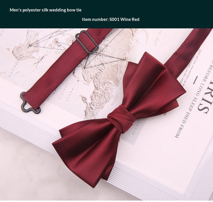 Mens Polyester Wedding Bow Tie