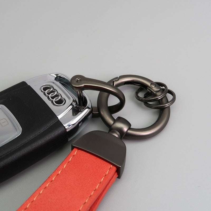 Suede Car Hardware Anti-lost Keychain